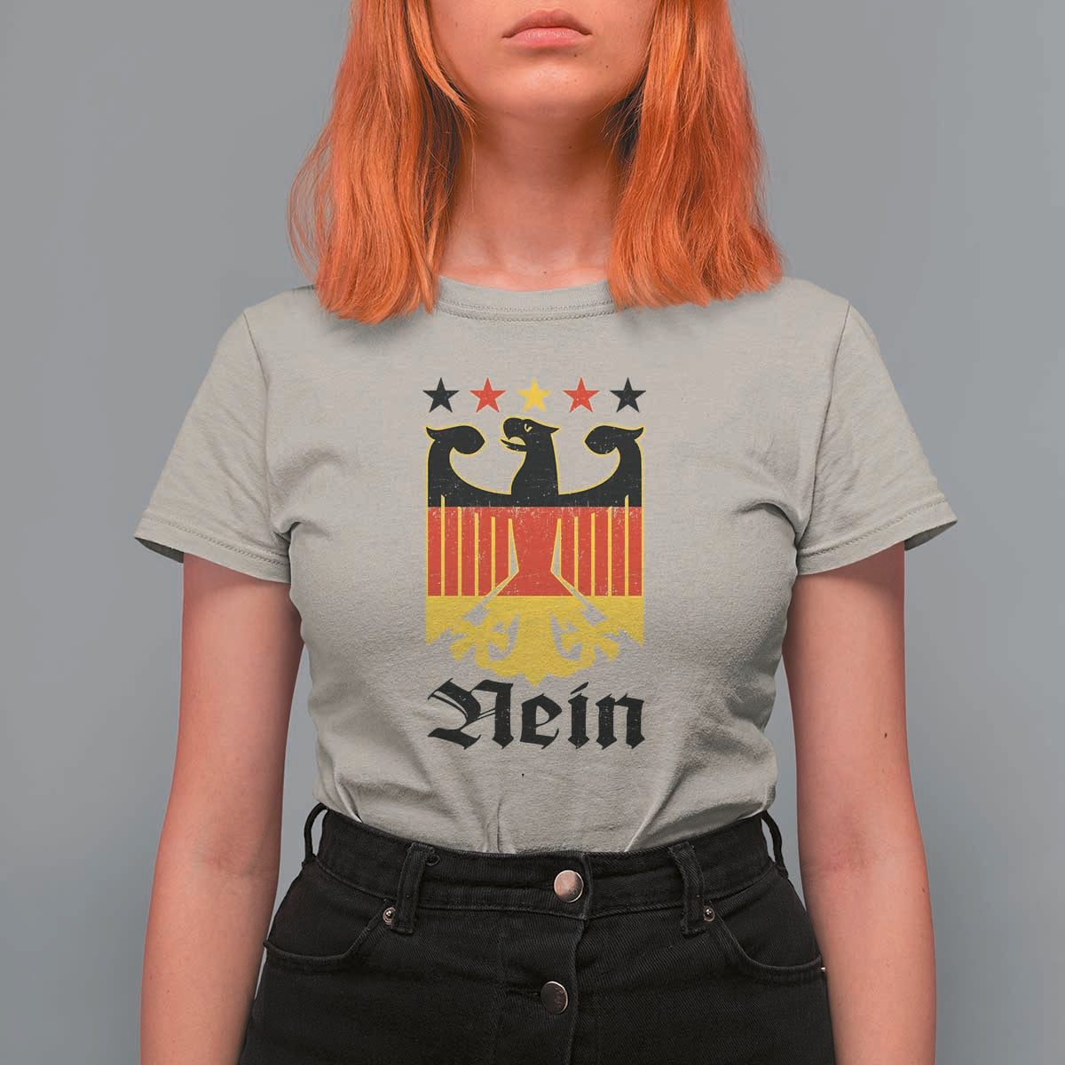Funny German Eagle T Shirt For Women Vintage Nein No Germany Souvenir Oktoberfest - Wonder Print Shop