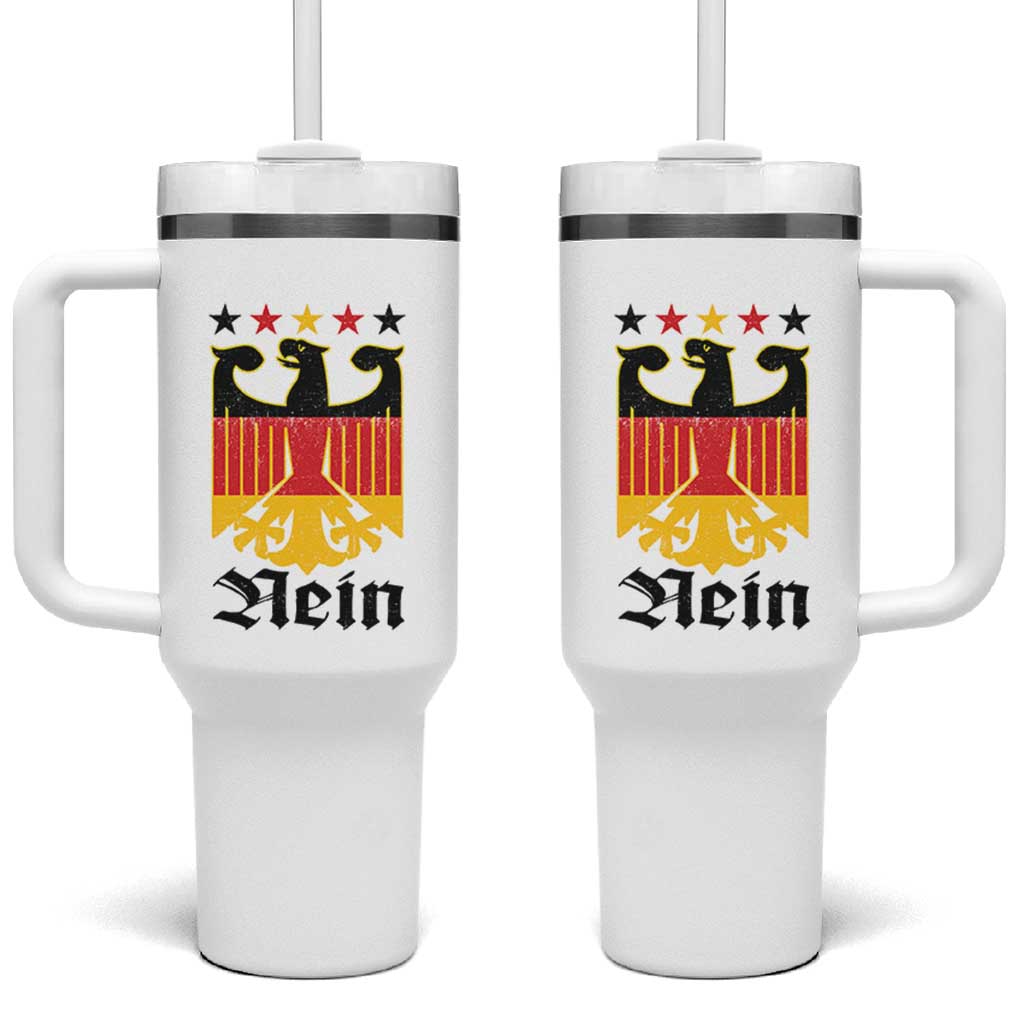 Funny German Eagle Tumbler With Handle Vintage Nein No Germany Souvenir Oktoberfest - Wonder Print Shop
