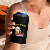 Funny Frank & Stein 4 in 1 Can Cooler Tumbler German Beer Drinking Oktoberfest Sausage - Wonder Print Shop