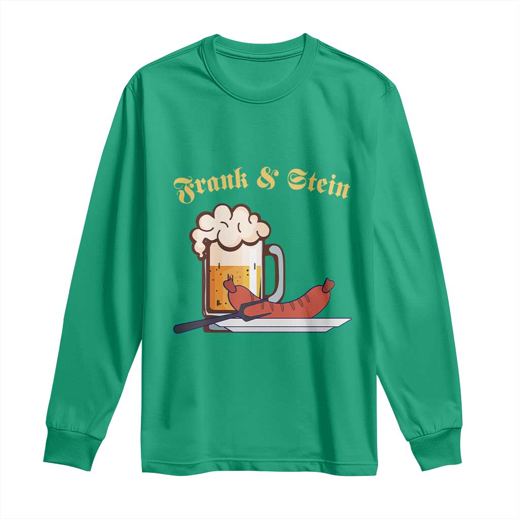 Funny Frank & Stein Long Sleeve Shirt German Beer Drinking Oktoberfest Sausage - Wonder Print Shop