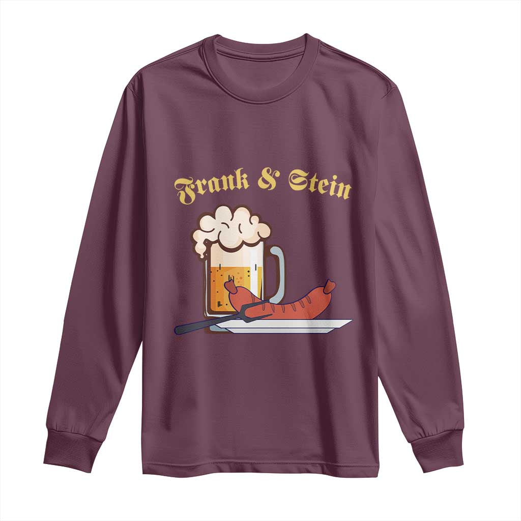 Funny Frank & Stein Long Sleeve Shirt German Beer Drinking Oktoberfest Sausage - Wonder Print Shop