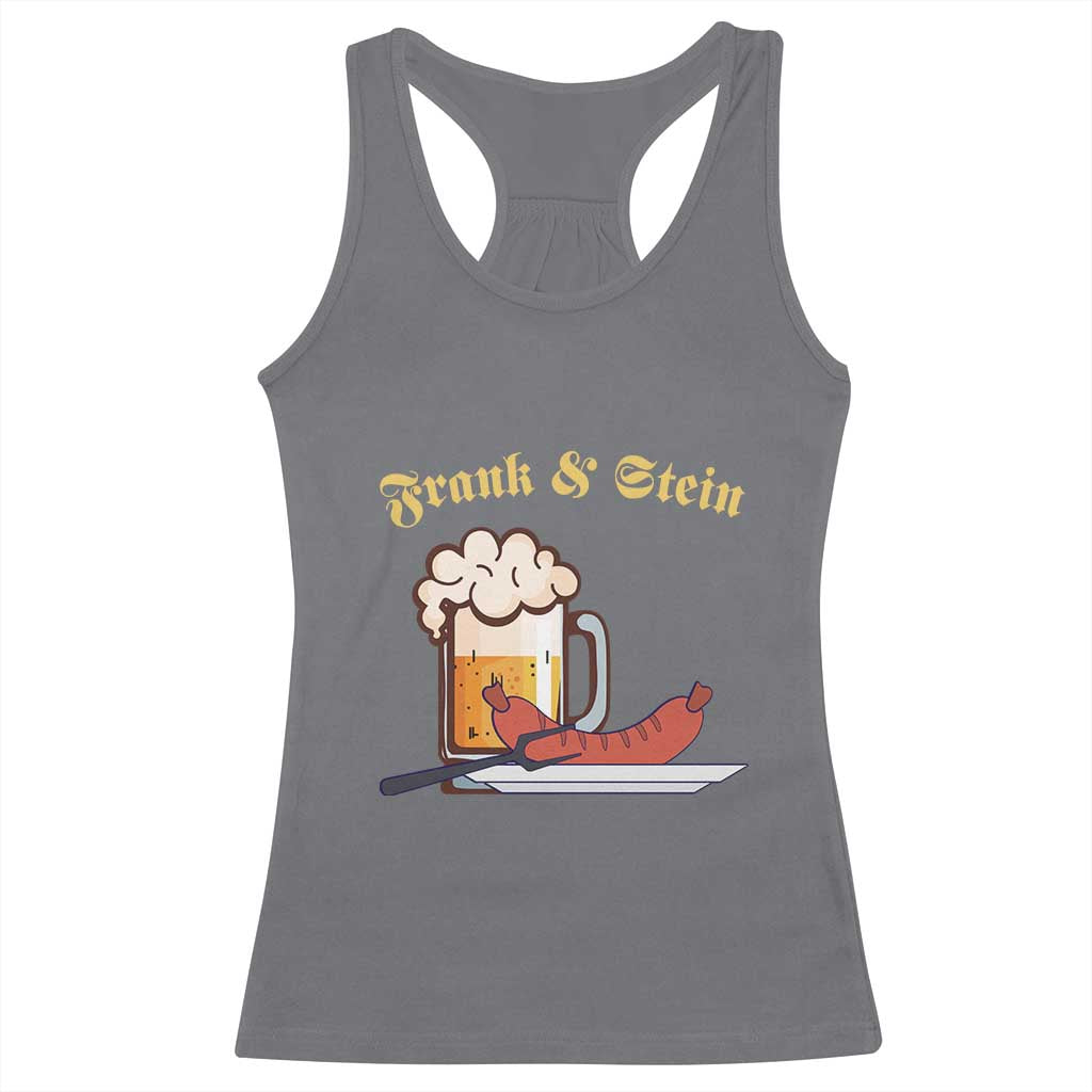 Funny Frank & Stein Racerback Tank Top German Beer Drinking Oktoberfest Sausage - Wonder Print Shop