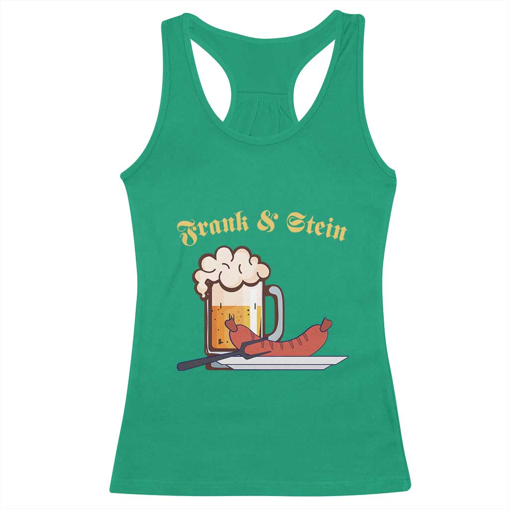 Funny Frank & Stein Racerback Tank Top German Beer Drinking Oktoberfest Sausage - Wonder Print Shop