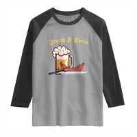 Funny Frank & Stein Raglan Shirt German Beer Drinking Oktoberfest Sausage - Wonder Print Shop