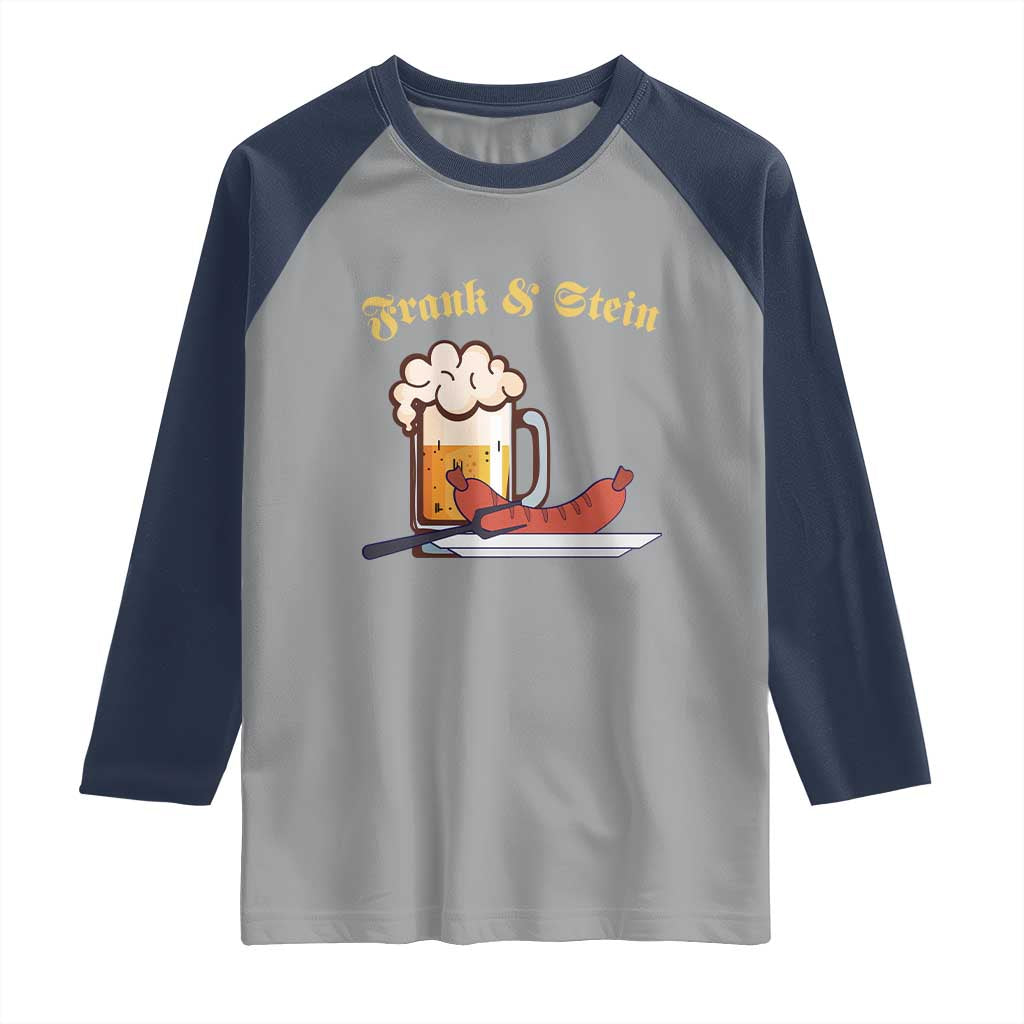 Funny Frank & Stein Raglan Shirt German Beer Drinking Oktoberfest Sausage - Wonder Print Shop