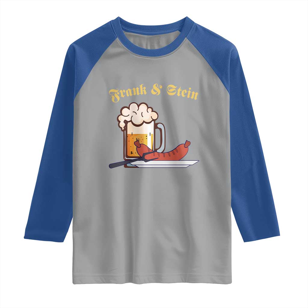 Funny Frank & Stein Raglan Shirt German Beer Drinking Oktoberfest Sausage - Wonder Print Shop