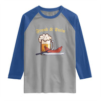 Funny Frank & Stein Raglan Shirt German Beer Drinking Oktoberfest Sausage - Wonder Print Shop