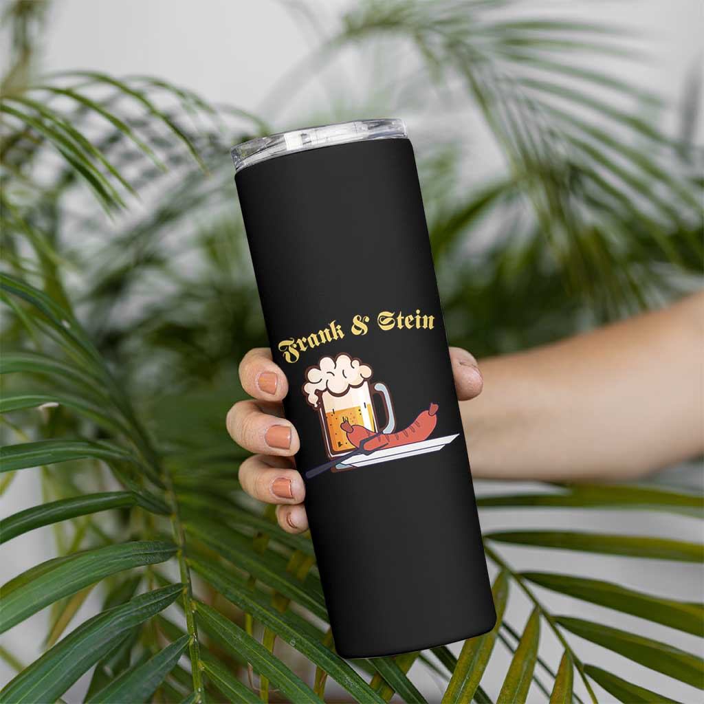 Funny Frank & Stein Skinny Tumbler German Beer Drinking Oktoberfest Sausage - Wonder Print Shop