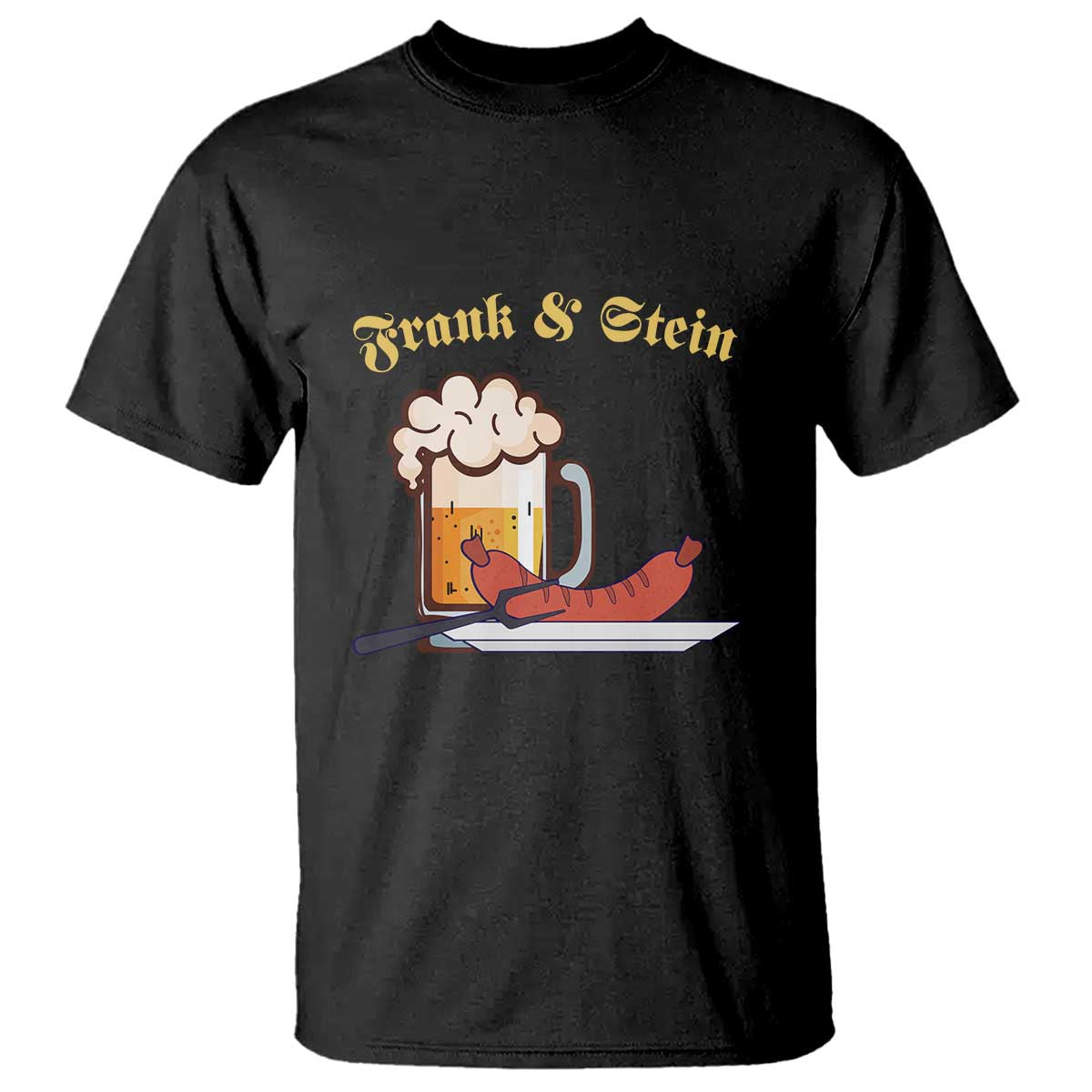 Funny Frank & Stein T Shirt German Beer Drinking Oktoberfest Sausage - Wonder Print Shop