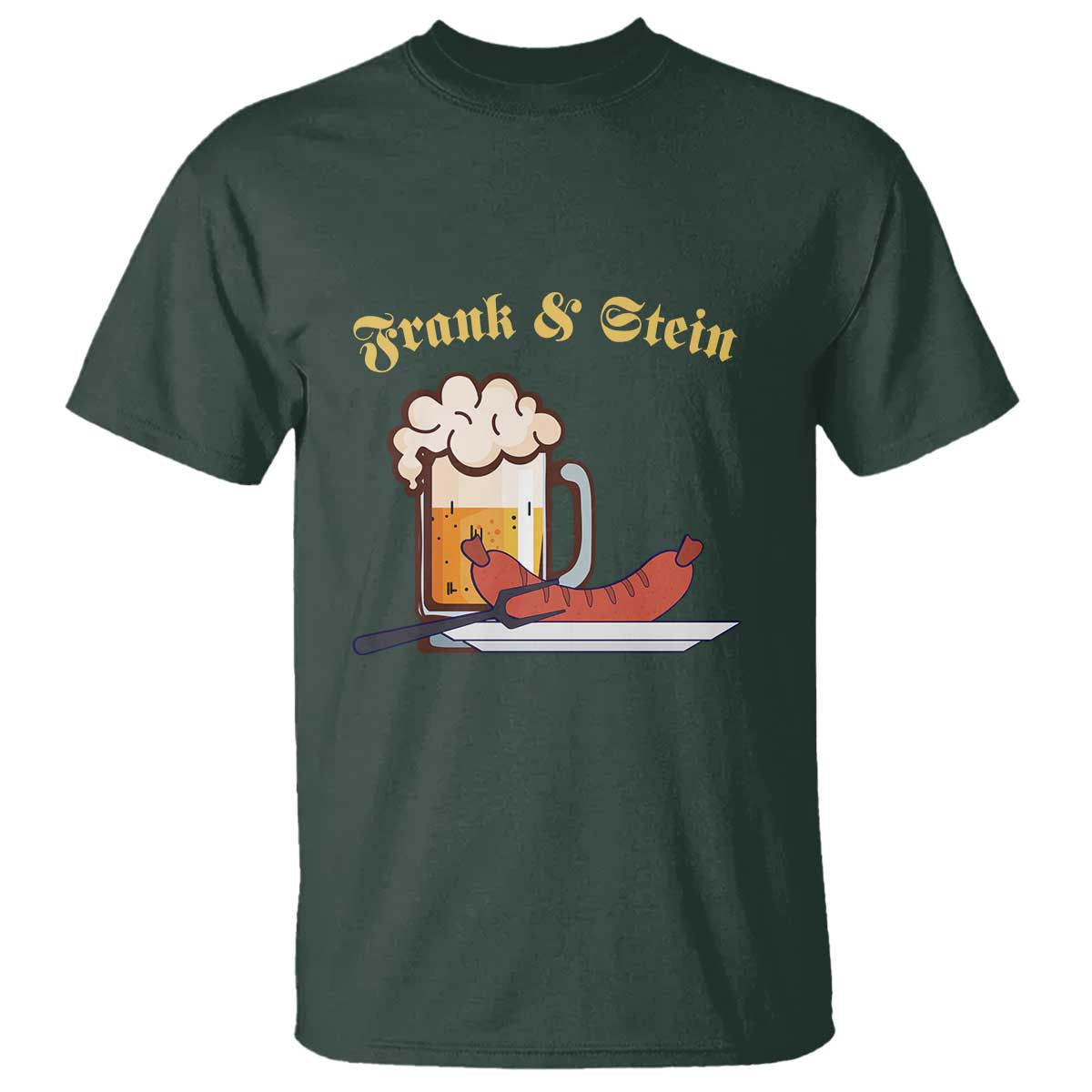 Funny Frank & Stein T Shirt German Beer Drinking Oktoberfest Sausage - Wonder Print Shop
