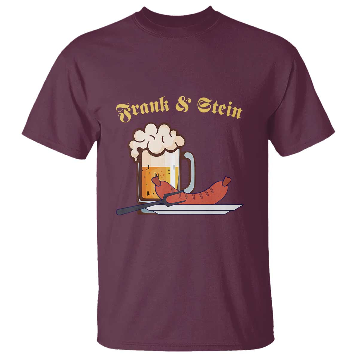 Funny Frank & Stein T Shirt German Beer Drinking Oktoberfest Sausage - Wonder Print Shop