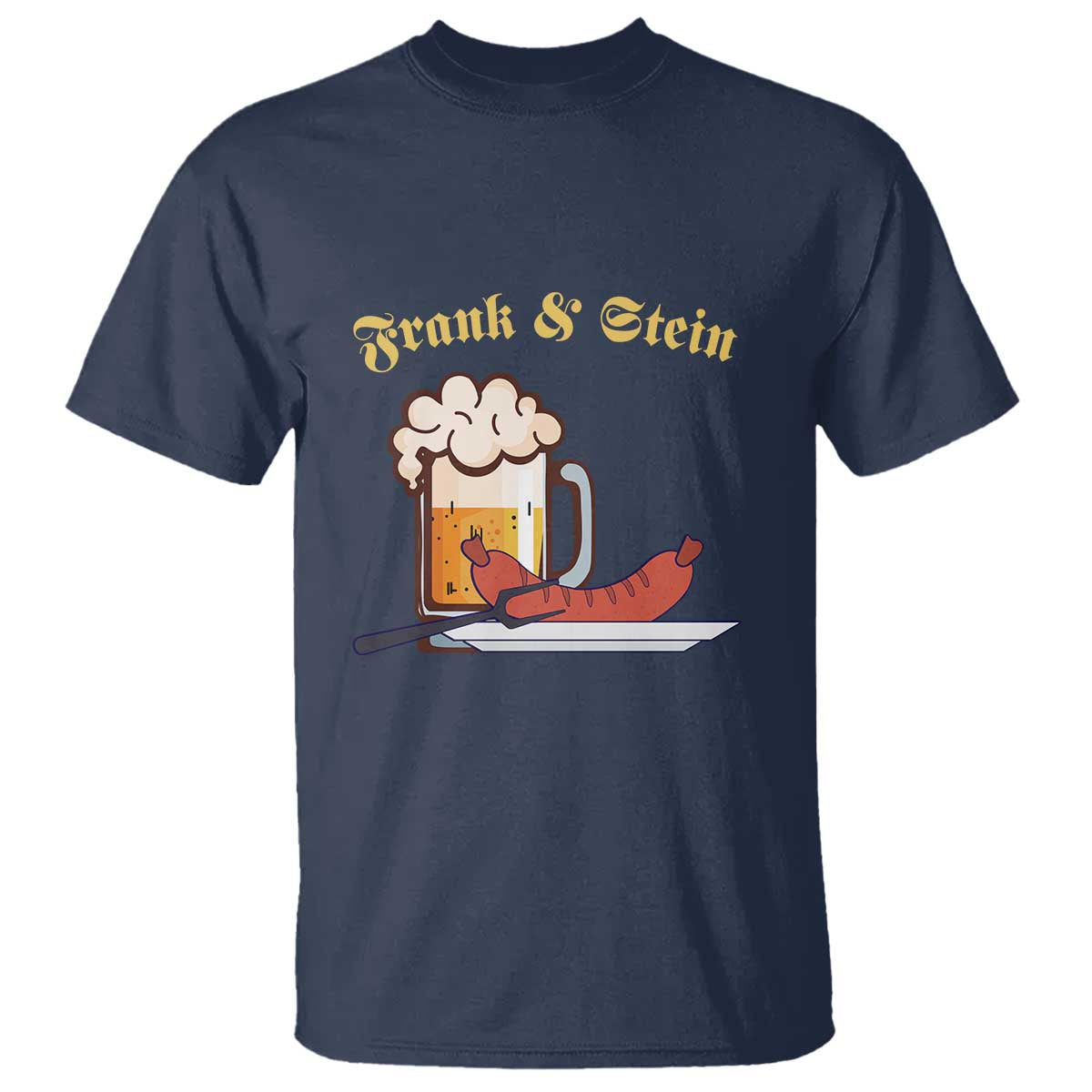 Funny Frank & Stein T Shirt German Beer Drinking Oktoberfest Sausage - Wonder Print Shop