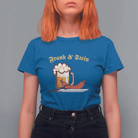 Funny Frank & Stein T Shirt For Women German Beer Drinking Oktoberfest Sausage - Wonder Print Shop