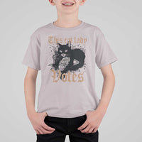 This Cat Lady Votes T Shirt For Kid Black Cat For Harris This Cat Lady Votes Vintage Roses - Wonder Print Shop