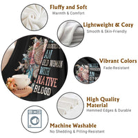 Native American Throw Blanket Never Underestimate An Old Woman With Native Blood Dreamcatcher - Wonder Print Shop