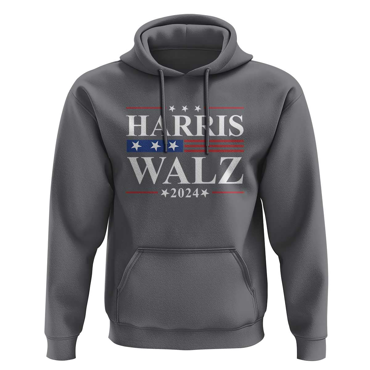 Harris Walz 2024 Hoodie President Election Campaign American Flag - Wonder Print Shop