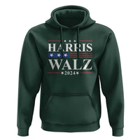 Harris Walz 2024 Hoodie President Election Campaign American Flag - Wonder Print Shop