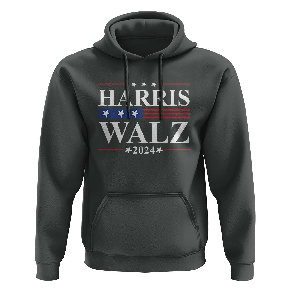 Harris Walz 2024 Hoodie President Election Campaign American Flag - Wonder Print Shop