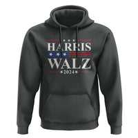 Harris Walz 2024 Hoodie President Election Campaign American Flag - Wonder Print Shop