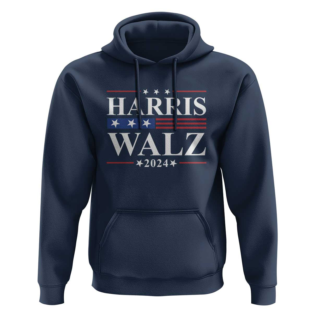 Harris Walz 2024 Hoodie President Election Campaign American Flag - Wonder Print Shop