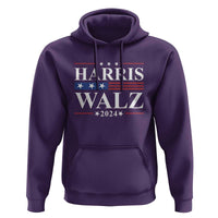 Harris Walz 2024 Hoodie President Election Campaign American Flag - Wonder Print Shop