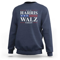 Harris Walz 2024 Sweatshirt President Election Campaign American Flag - Wonder Print Shop