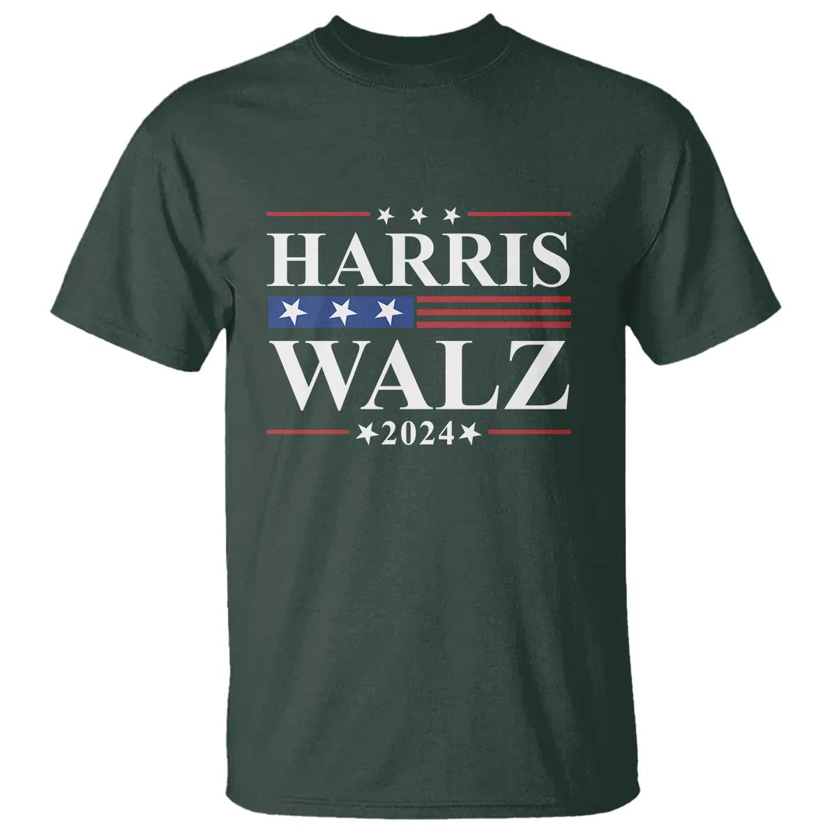 Harris Walz 2024 T Shirt President Election Campaign American Flag - Wonder Print Shop
