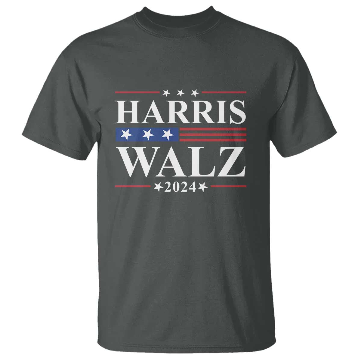 Harris Walz 2024 T Shirt President Election Campaign American Flag - Wonder Print Shop