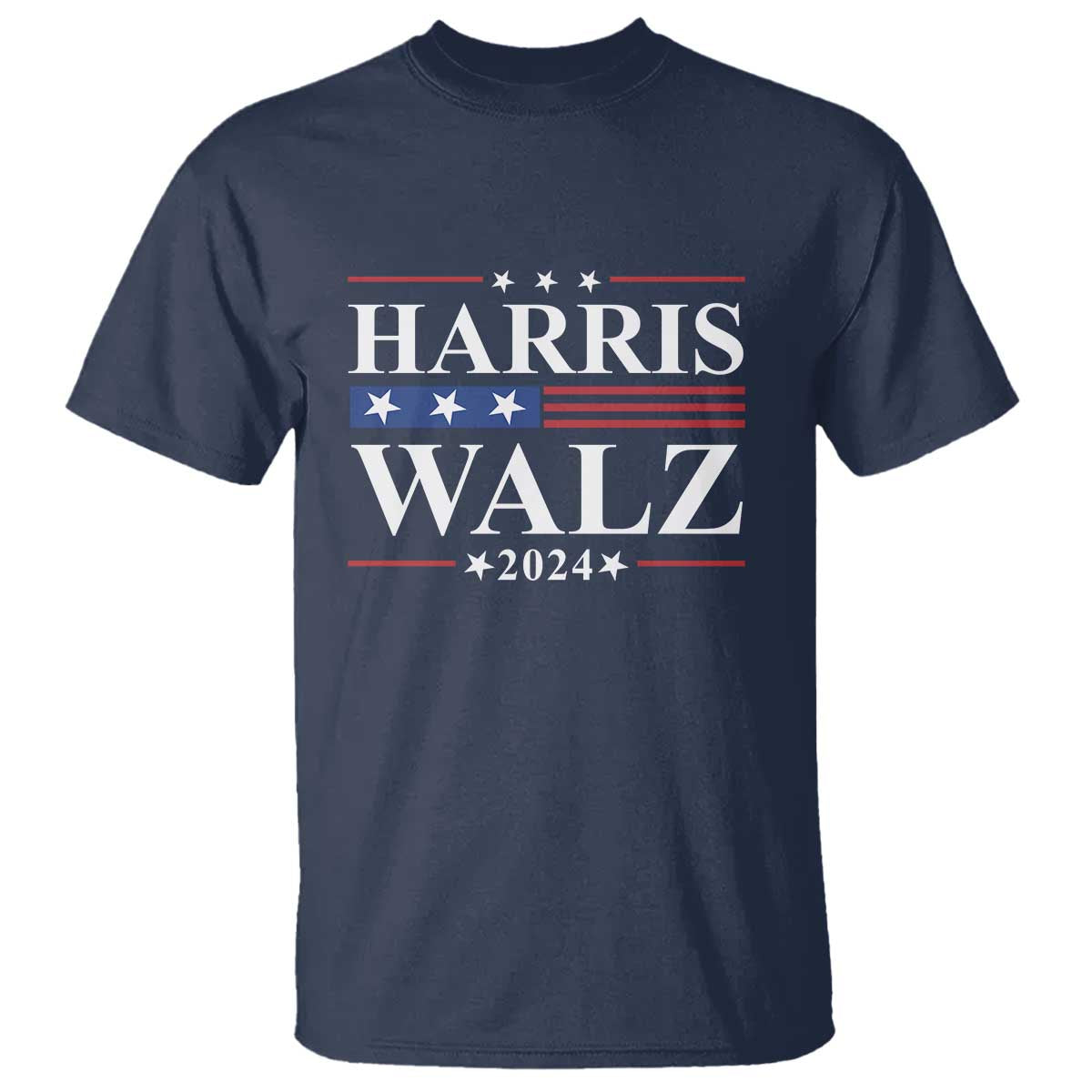 Harris Walz 2024 T Shirt President Election Campaign American Flag - Wonder Print Shop