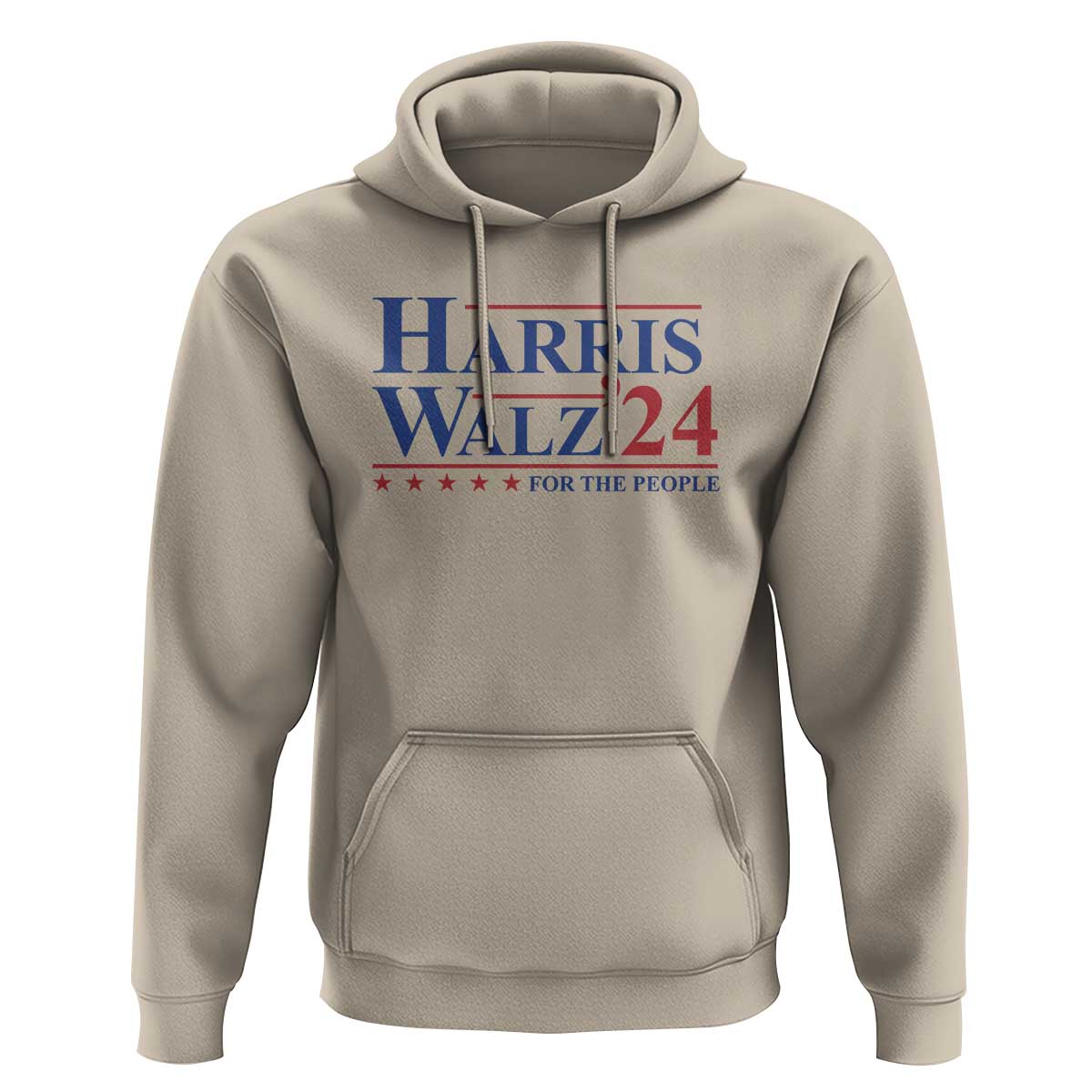Harris Walz'24 Hoodie Presidential Election 2024 US Flag - Wonder Print Shop