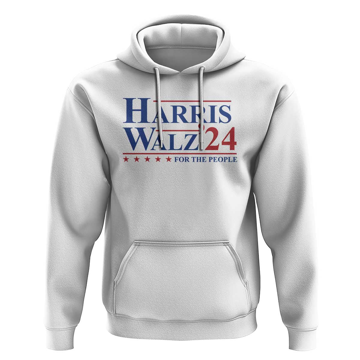 Harris Walz'24 Hoodie Presidential Election 2024 US Flag - Wonder Print Shop