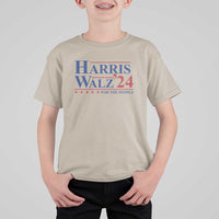 Harris Walz'24 T Shirt For Kid Presidential Election 2024 US Flag - Wonder Print Shop