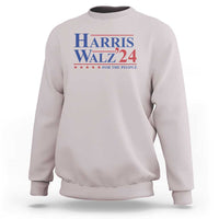 Harris Walz'24 Sweatshirt Presidential Election 2024 US Flag - Wonder Print Shop