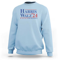 Harris Walz'24 Sweatshirt Presidential Election 2024 US Flag - Wonder Print Shop