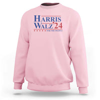 Harris Walz'24 Sweatshirt Presidential Election 2024 US Flag - Wonder Print Shop