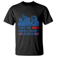 Harris Walz T Shirt We're Not Going Back 2024 American Flag - Wonder Print Shop