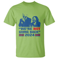 Harris Walz T Shirt We're Not Going Back 2024 American Flag - Wonder Print Shop