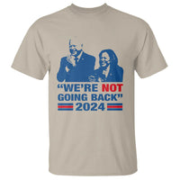 Harris Walz T Shirt We're Not Going Back 2024 American Flag - Wonder Print Shop