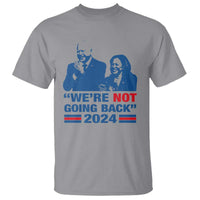 Harris Walz T Shirt We're Not Going Back 2024 American Flag - Wonder Print Shop