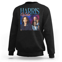 Harris Walz Supporter Sweatshirt Presidential Election Pearls US Flag - Wonder Print Shop