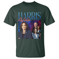 Harris Walz Supporter T Shirt Presidential Election Pearls US Flag - Wonder Print Shop