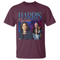 Harris Walz Supporter T Shirt Presidential Election Pearls US Flag - Wonder Print Shop
