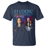 Harris Walz Supporter T Shirt Presidential Election Pearls US Flag - Wonder Print Shop