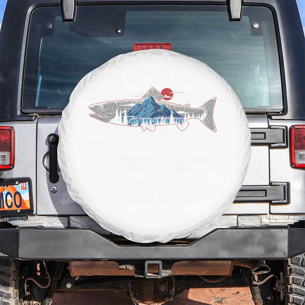 Trout Fly Fish Nature Montane Forest Fishing Camping Spare Tire Cover - Wonder Print Shop
