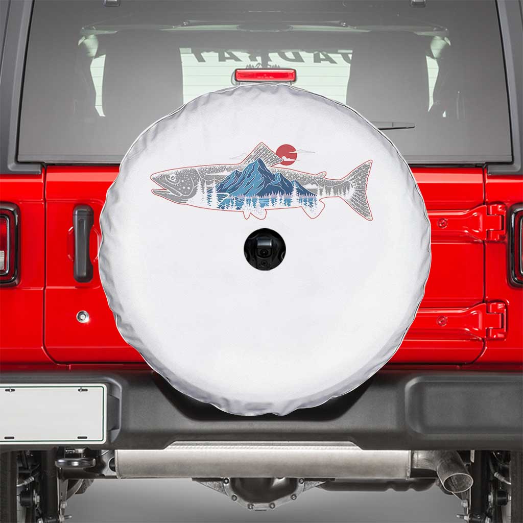 Trout Fly Fish Nature Montane Forest Fishing Camping Spare Tire Cover - Wonder Print Shop