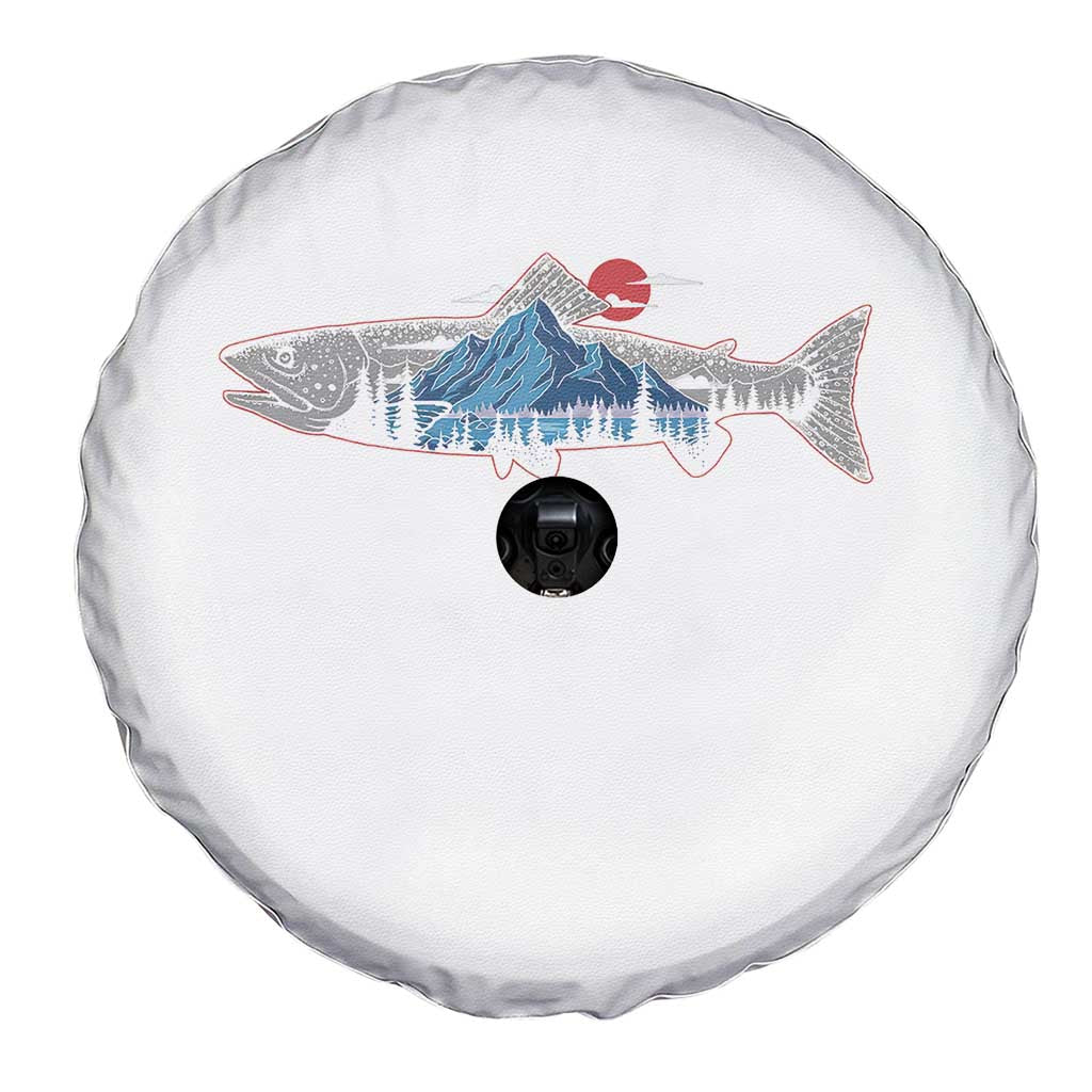 Trout Fly Fish Nature Montane Forest Fishing Camping Spare Tire Cover - Wonder Print Shop