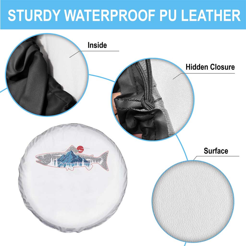 Trout Fly Fish Nature Montane Forest Fishing Camping Spare Tire Cover - Wonder Print Shop