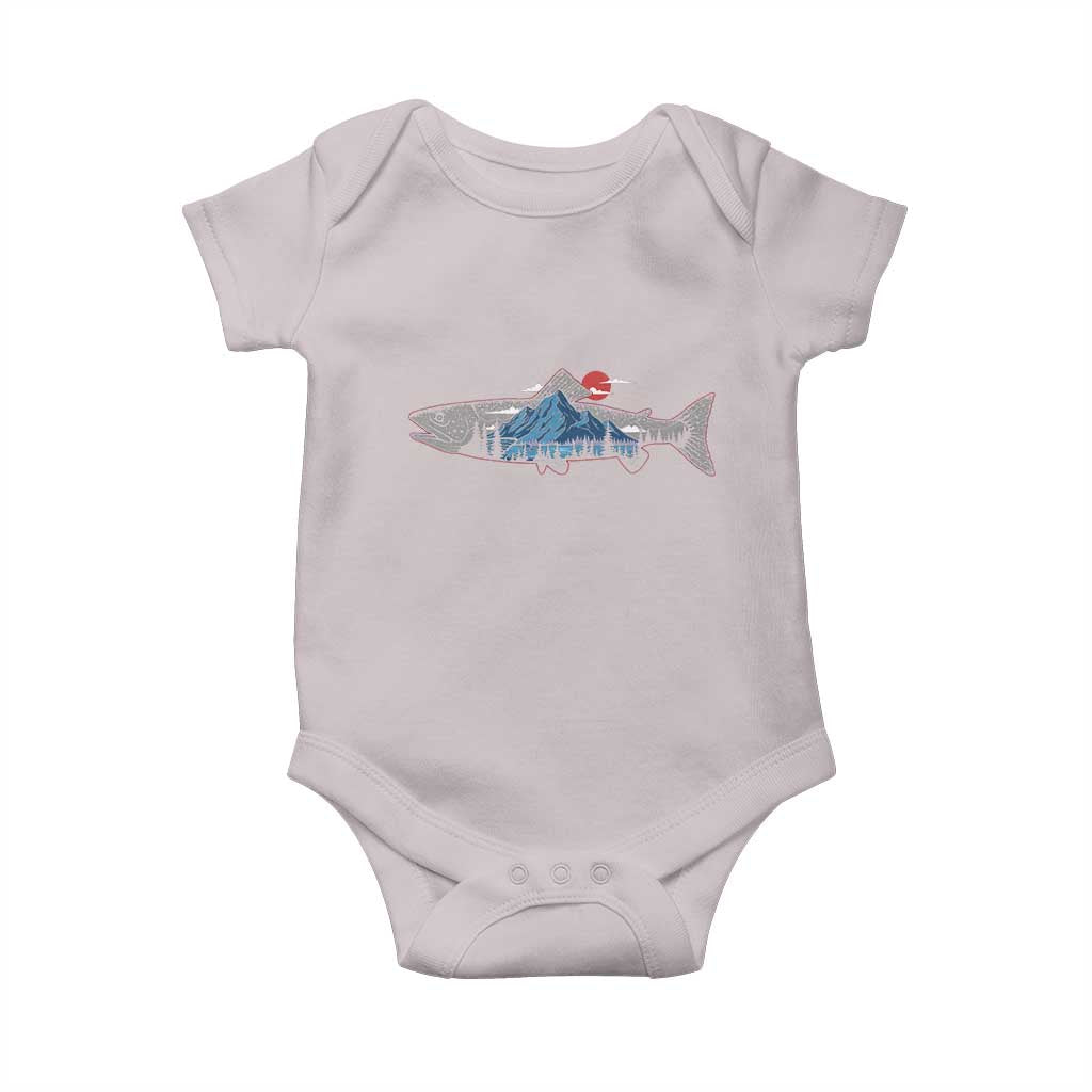 Trout Fly Fish Nature Montane Forest Fishing Camping Baby Onesie - Wonder Print Shop