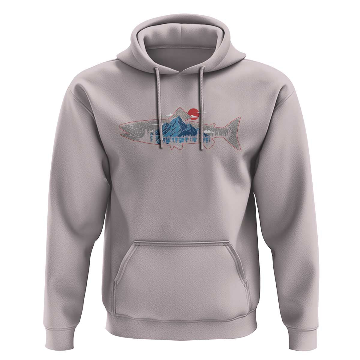 Trout Fly Fish Nature Montane Forest Fishing Camping Hoodie - Wonder Print Shop
