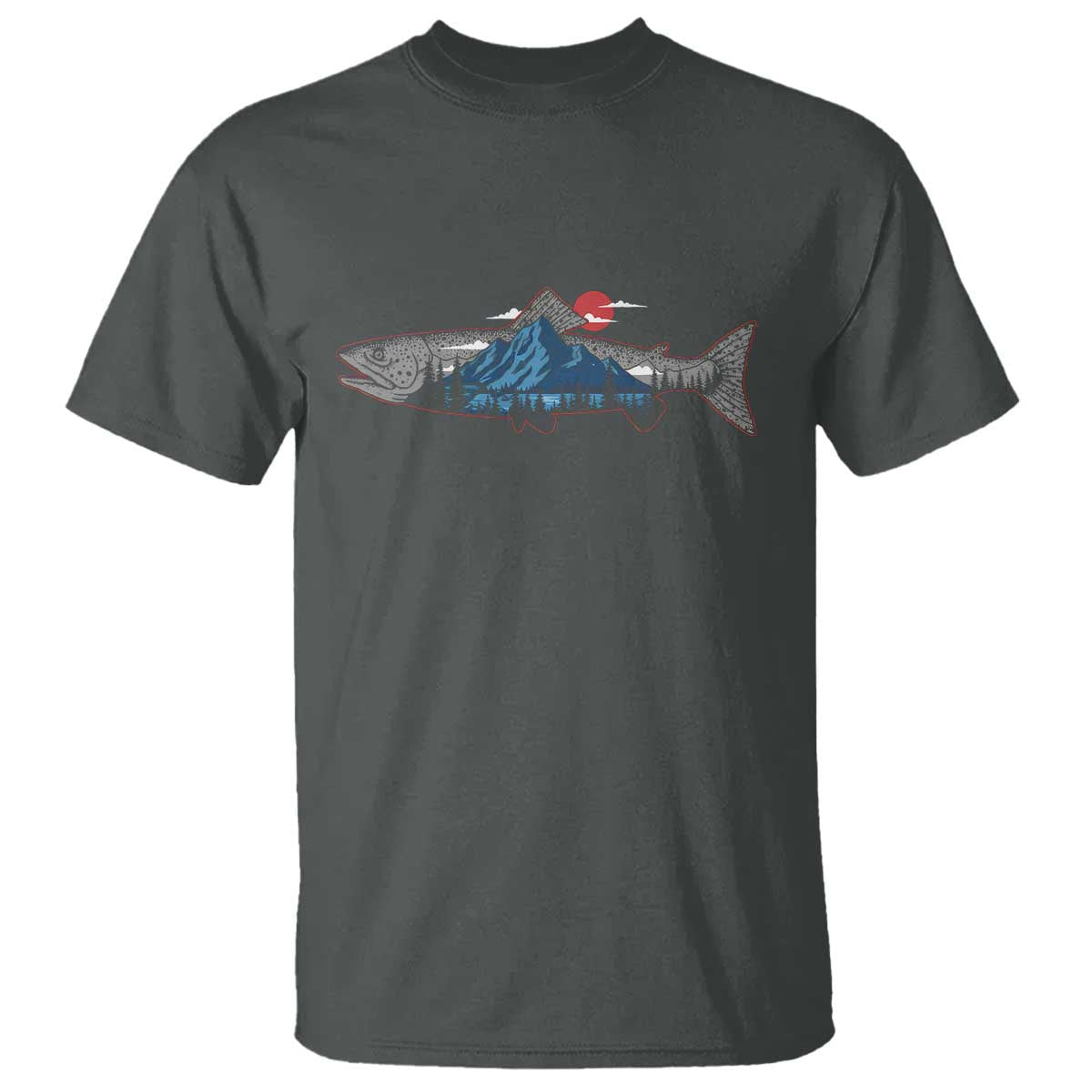 Trout Fly Fish Nature Montane Forest Fishing Camping T Shirt - Wonder Print Shop
